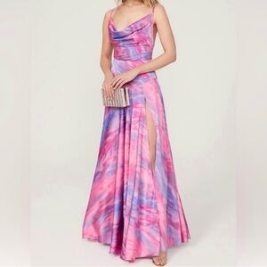 Bronx and Banco Leo Pink and Purple Maxi Dress XS worn once $796